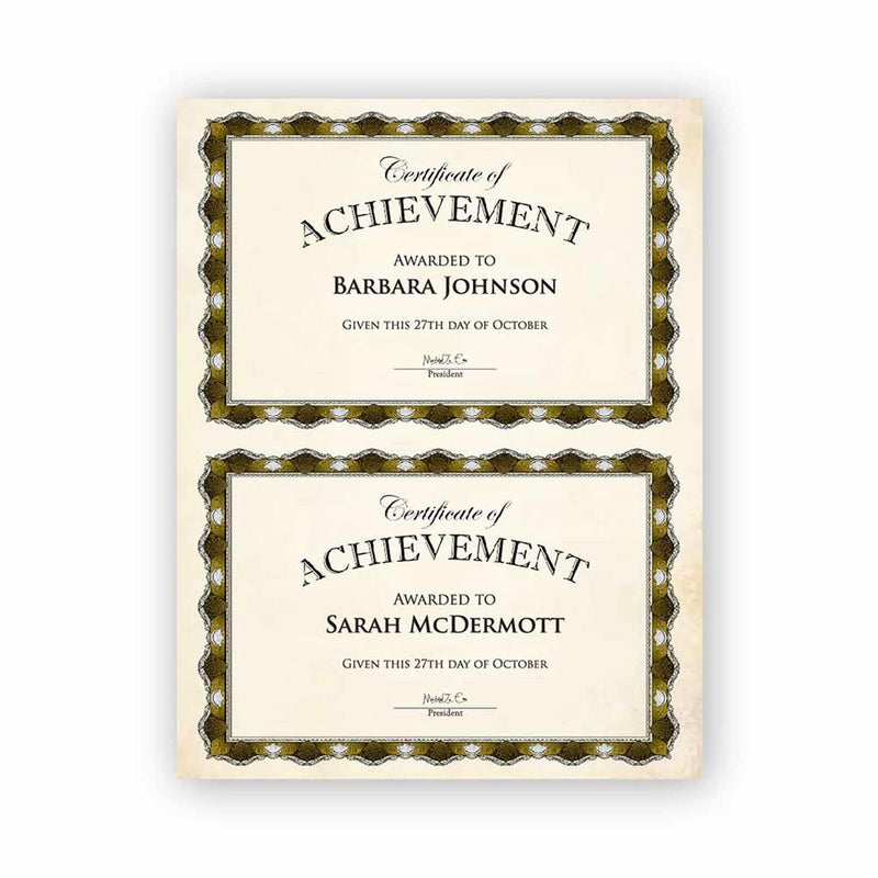 Geographics Mini Parchment Certificates, 5-1/2" x 8-1/2", Crown Gold, Pack Of 30 - Image 1